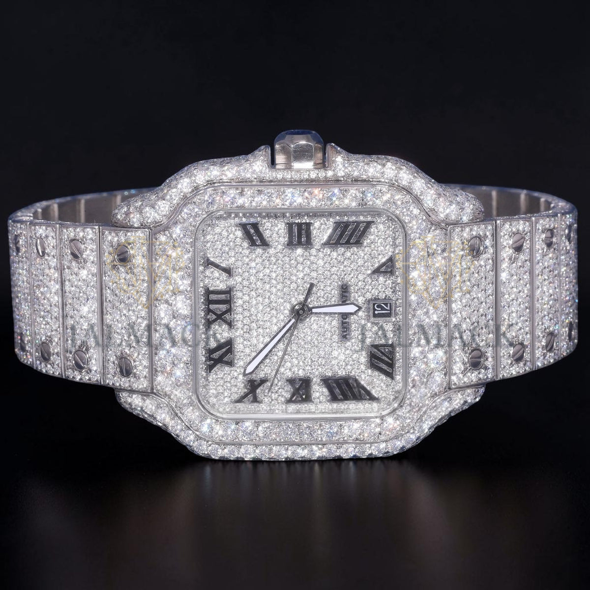 Luxury Square Roman Moissanite Watch