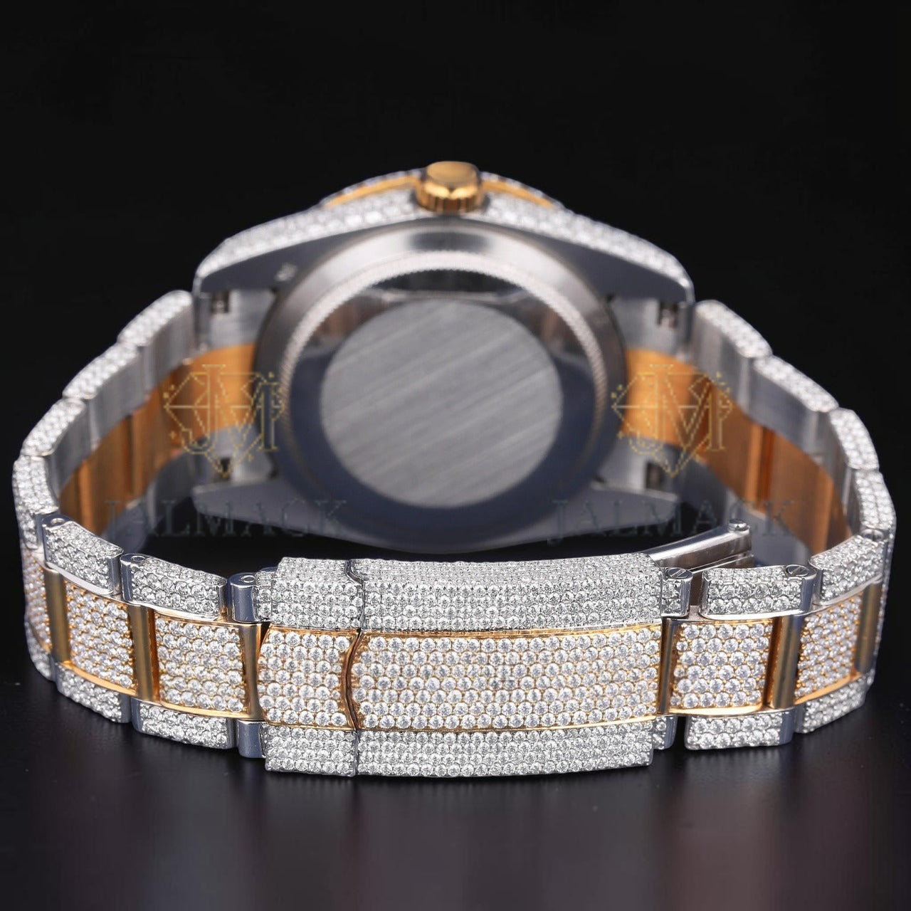Timeless Luxury Gold Two Tone Moissanite Watch