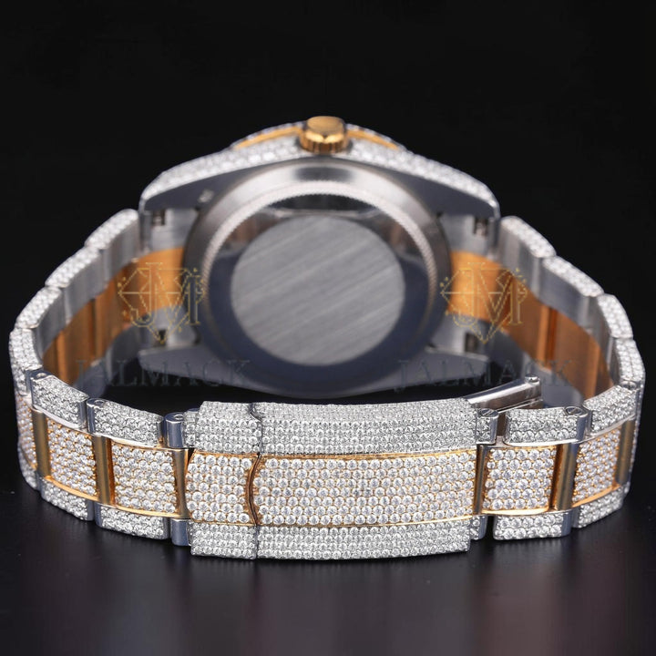 Timeless Luxury Gold Two Tone Moissanite Watch