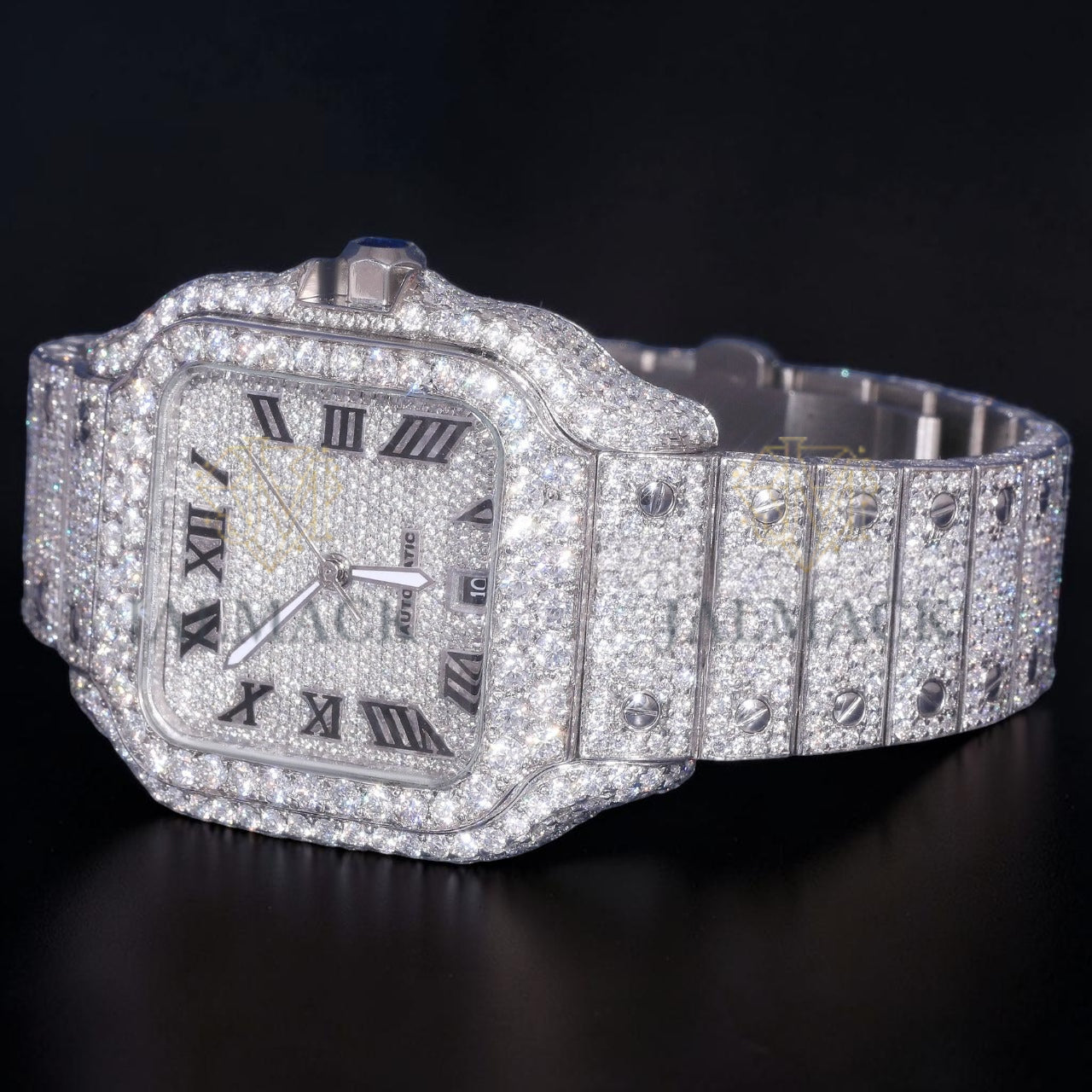 Luxury Square Roman Moissanite Watch