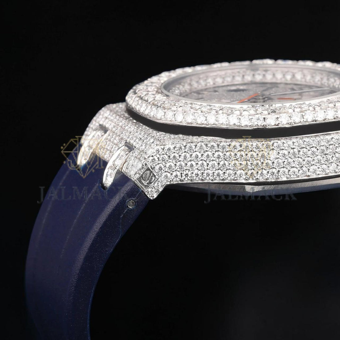 Blue VVS1 D Color Moissanite Chronograph Automatic Watch