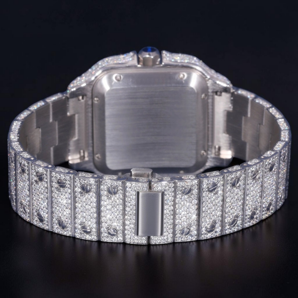Luxury Square Roman Moissanite Watch