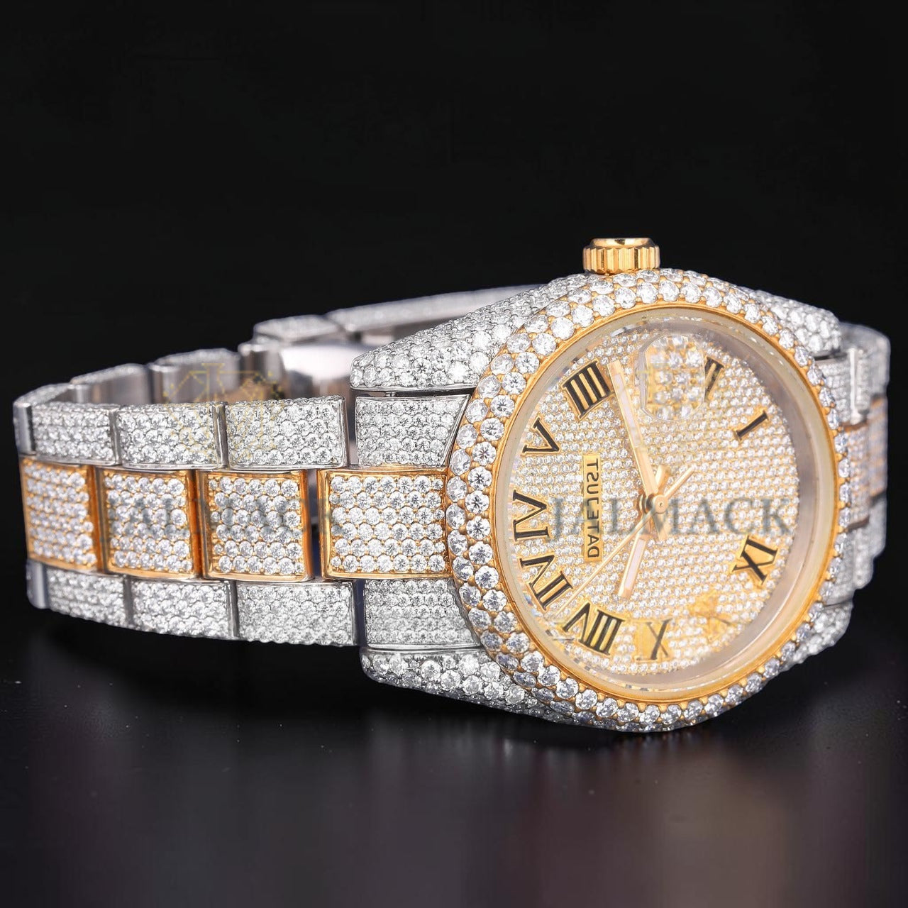 Timeless Luxury Gold Two Tone Moissanite Watch