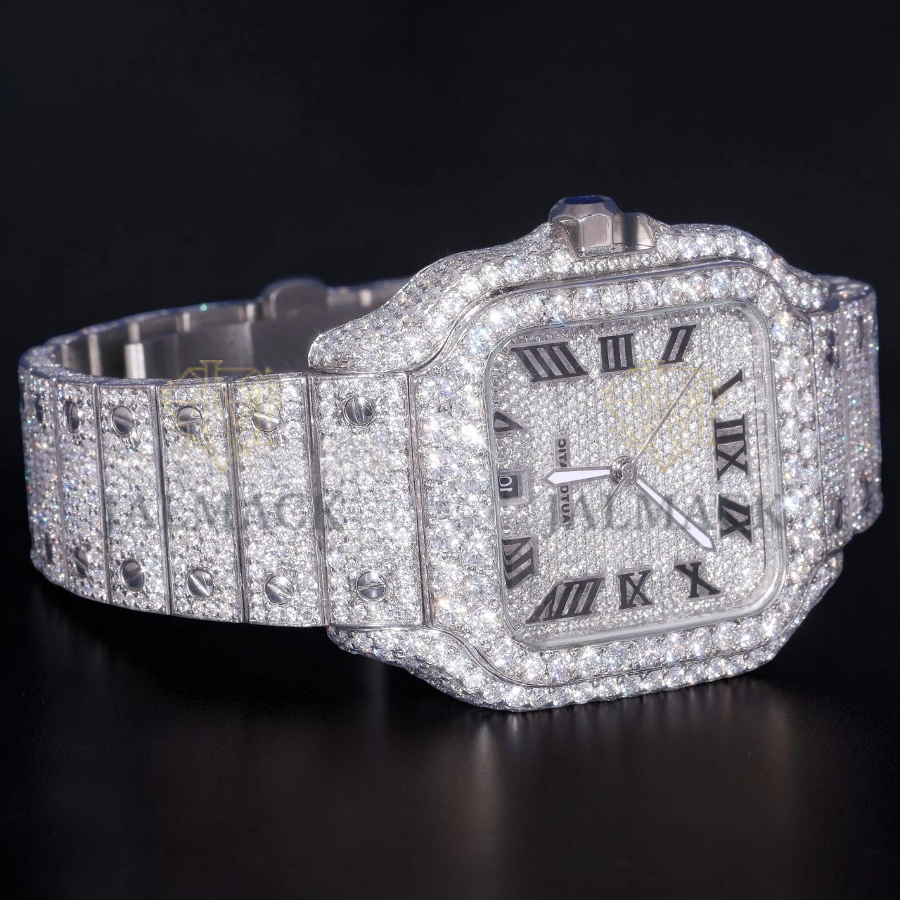 Luxury Square Roman Moissanite Watch