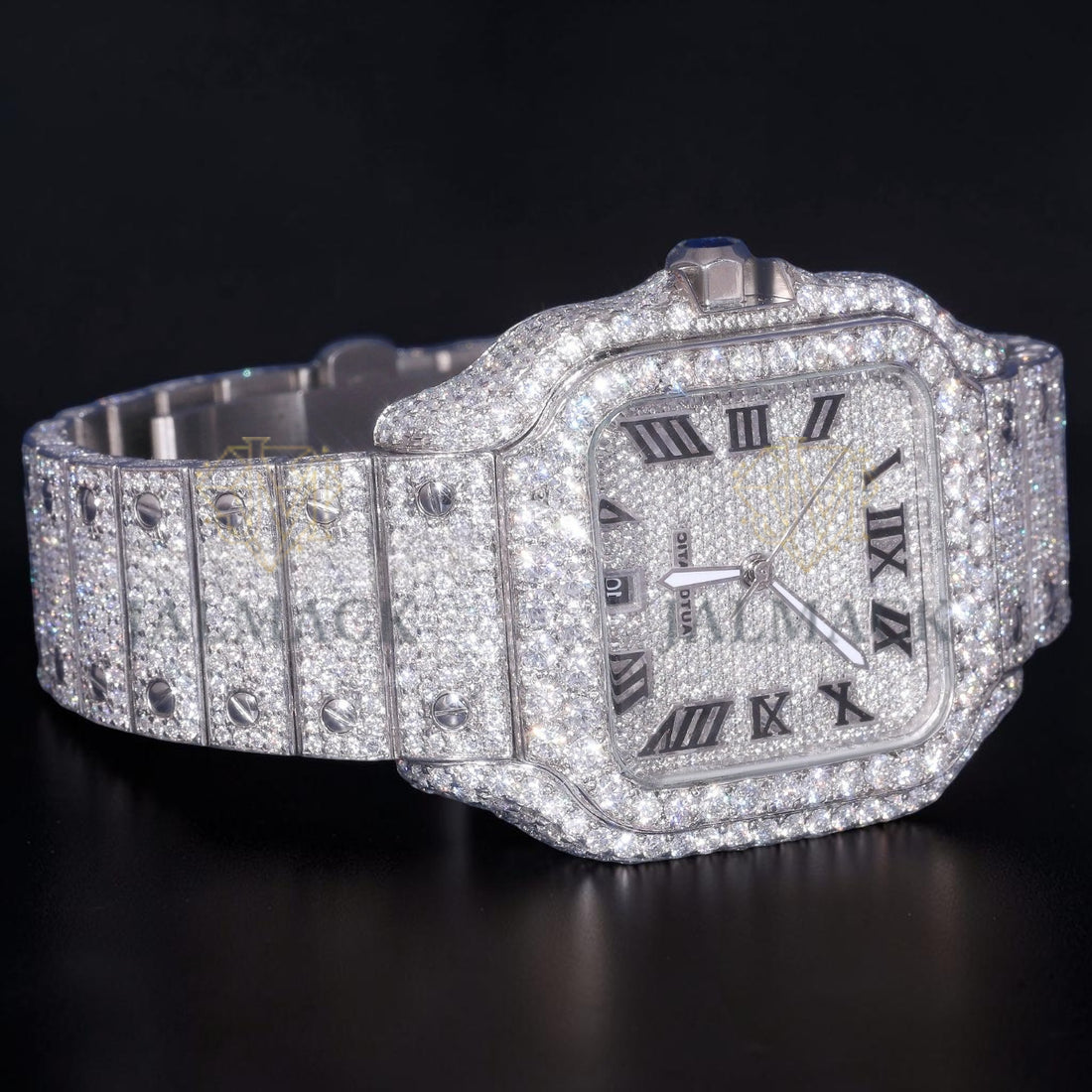 Luxury Square Roman Moissanite Watch