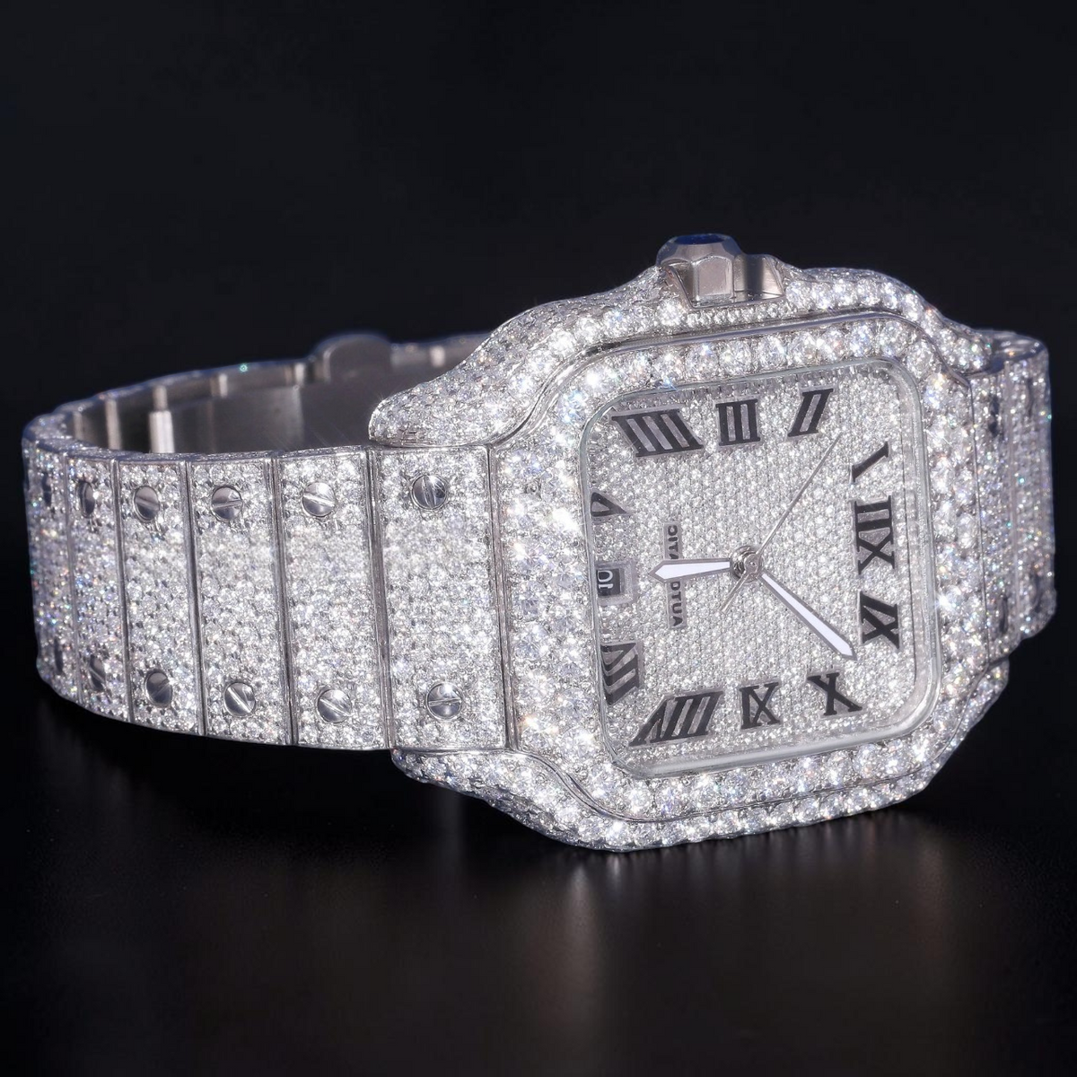 Luxury Square Roman Moissanite Watch