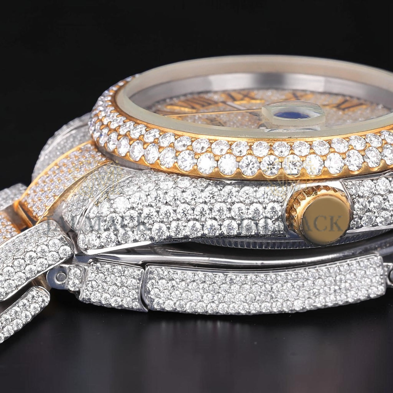 Timeless Luxury Gold Two Tone Moissanite Watch