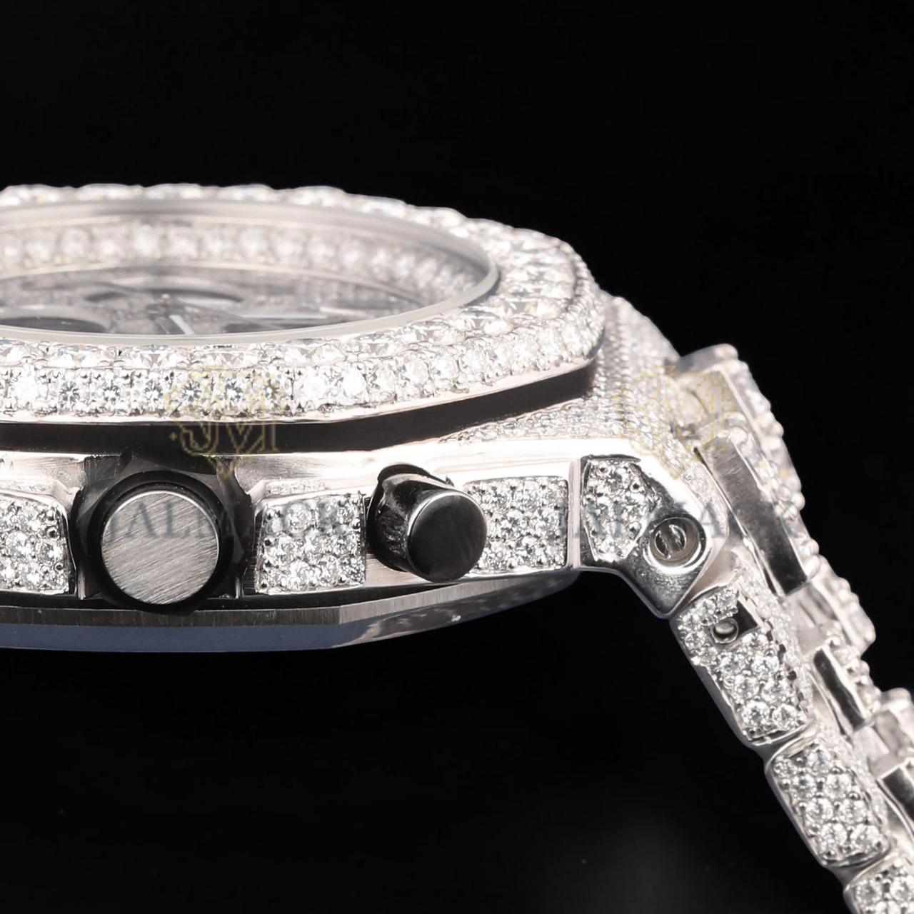 VVS1 D Color Moissanite Diamond Chronograph Automatic Watch