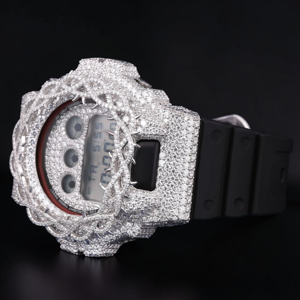 Luxury Iced Digital G-Shock VVS1 D Color Moissanite Watch