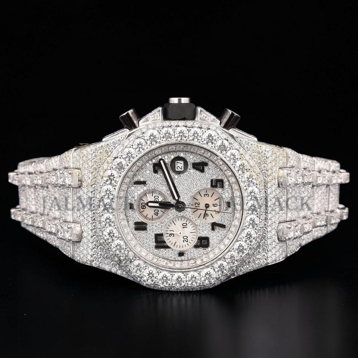 VVS1 D Color Moissanite Diamond Chronograph Automatic Watch