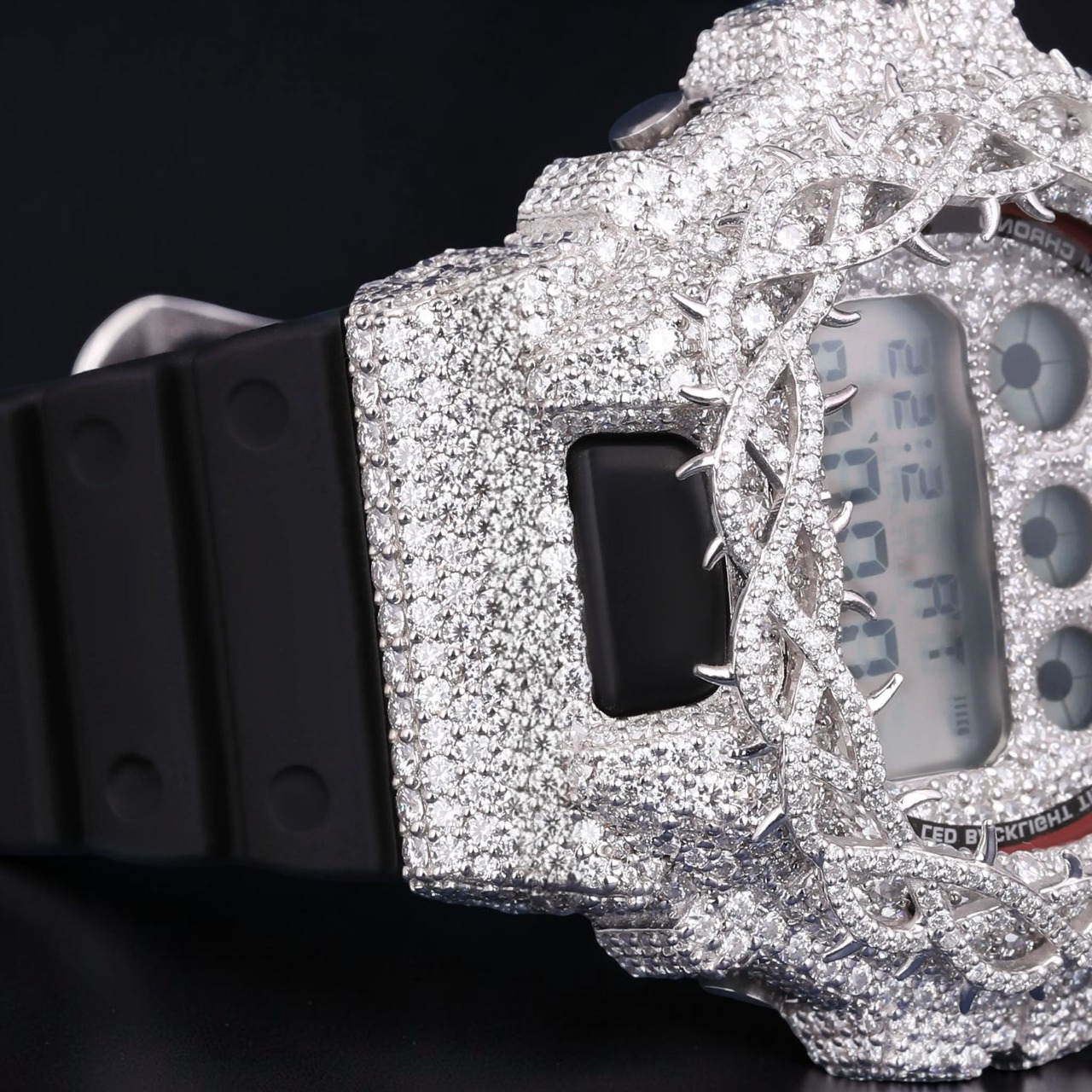 Luxury Iced Digital G-Shock VVS1 D Color Moissanite Watch