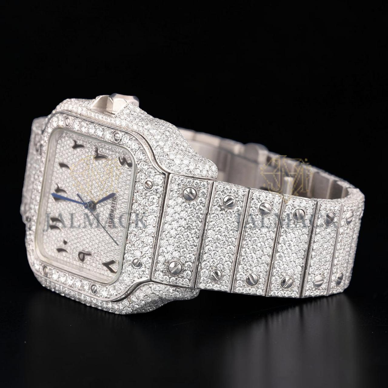 VVS1 D Color Moissanite Square Diamond Automatic Watch