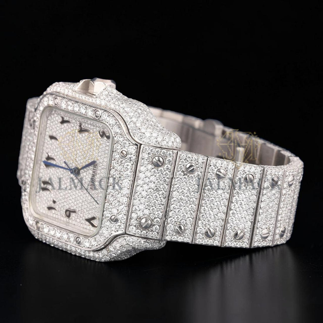 VVS1 D Color Moissanite Square Diamond Automatic Watch