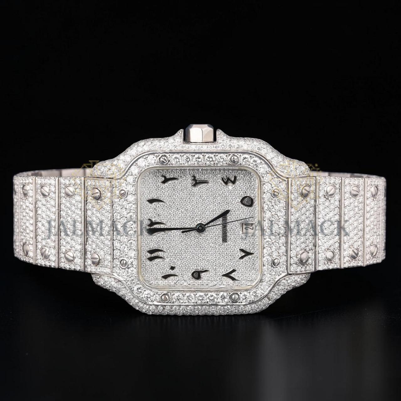 VVS1 D Color Moissanite Square Diamond Automatic Watch