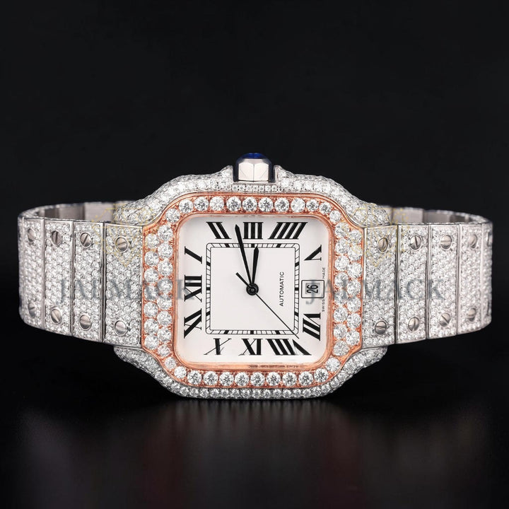 Luxury Square Rose Gold Moissanite Watch
