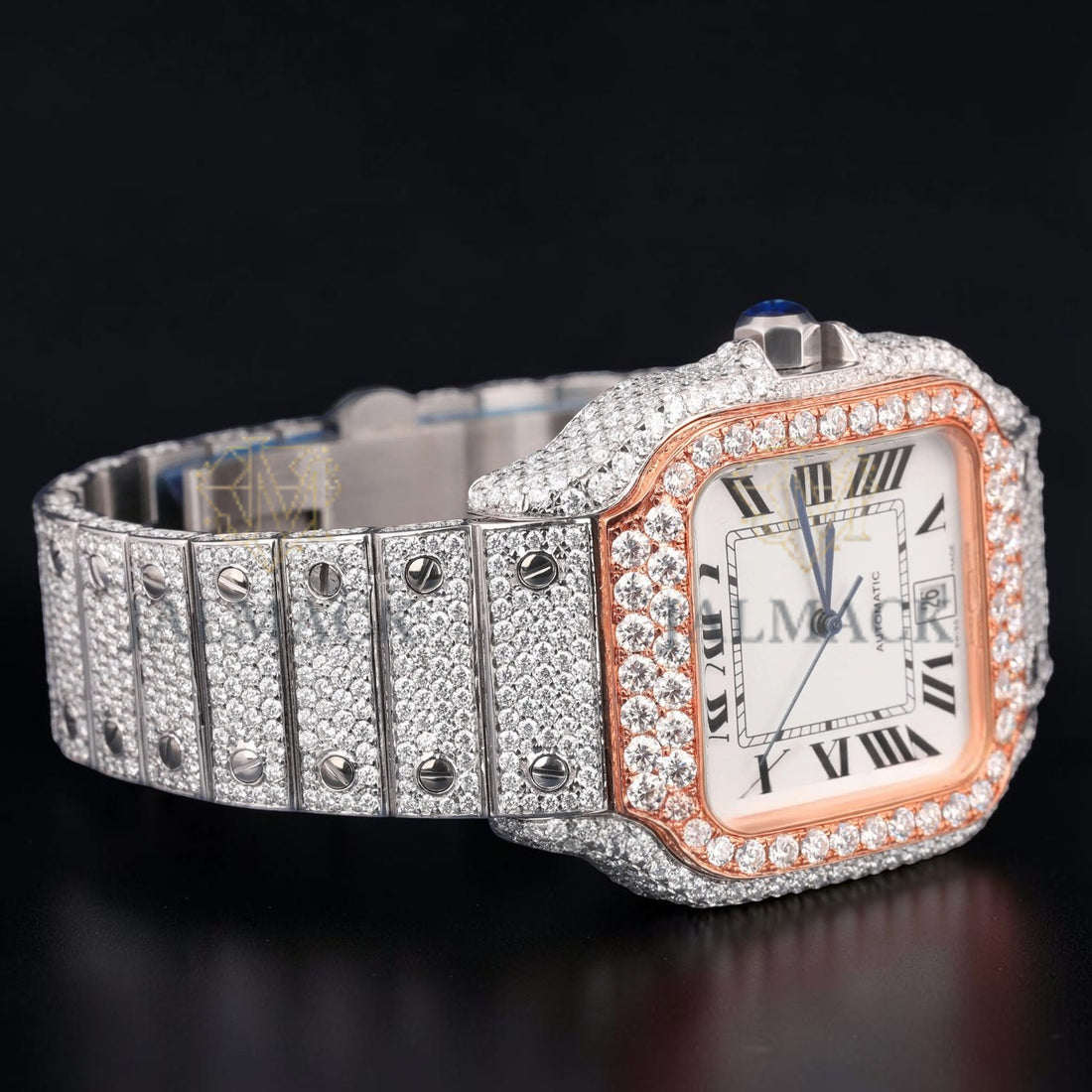 Luxury Square Rose Gold Moissanite Watch