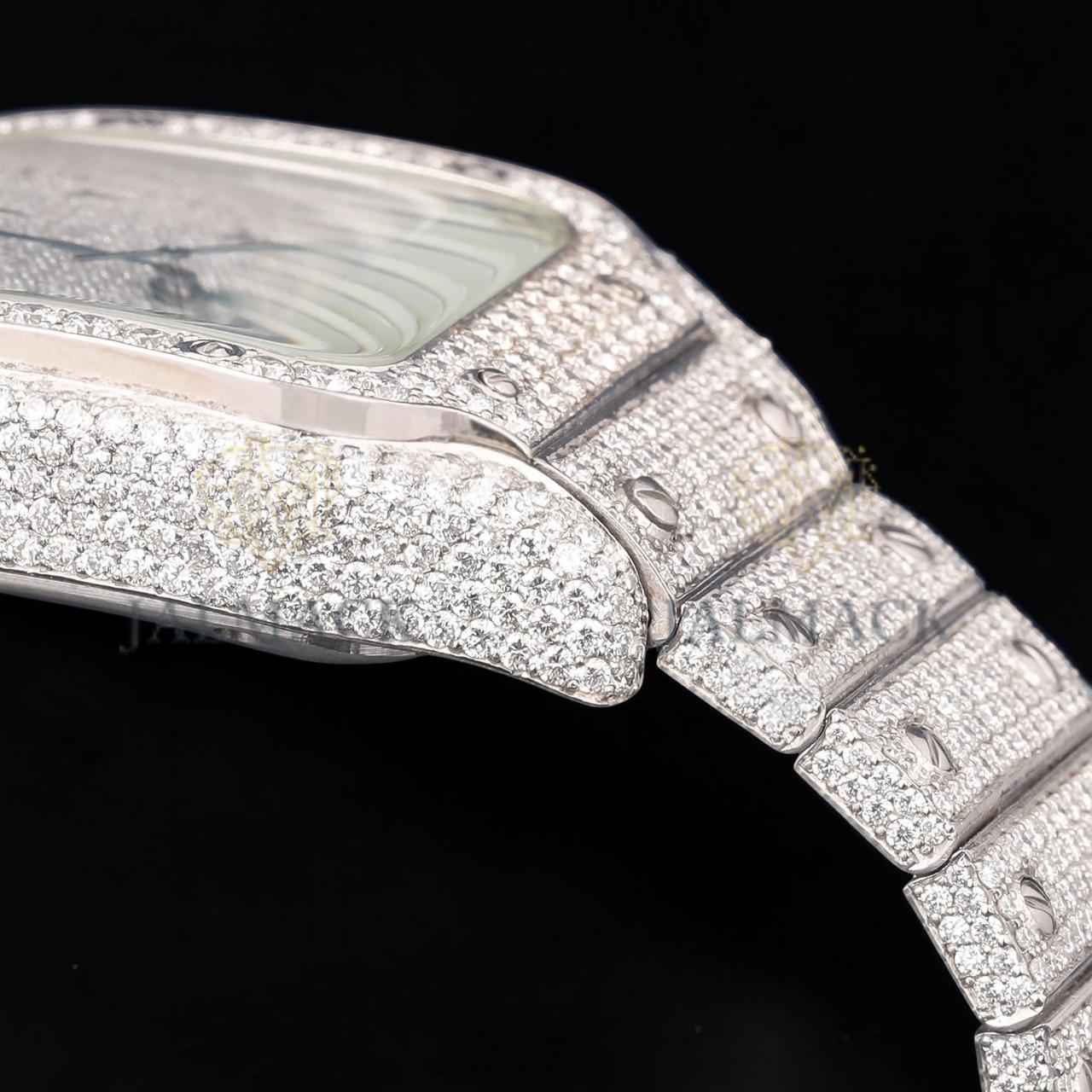 VVS1 D Color Moissanite Square Diamond Automatic Watch