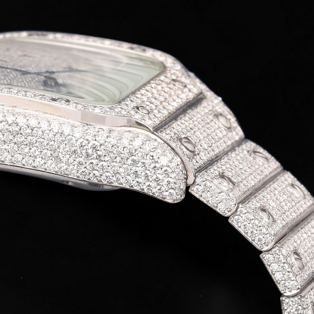 VVS1 D Color Moissanite Square Diamond Automatic Watch