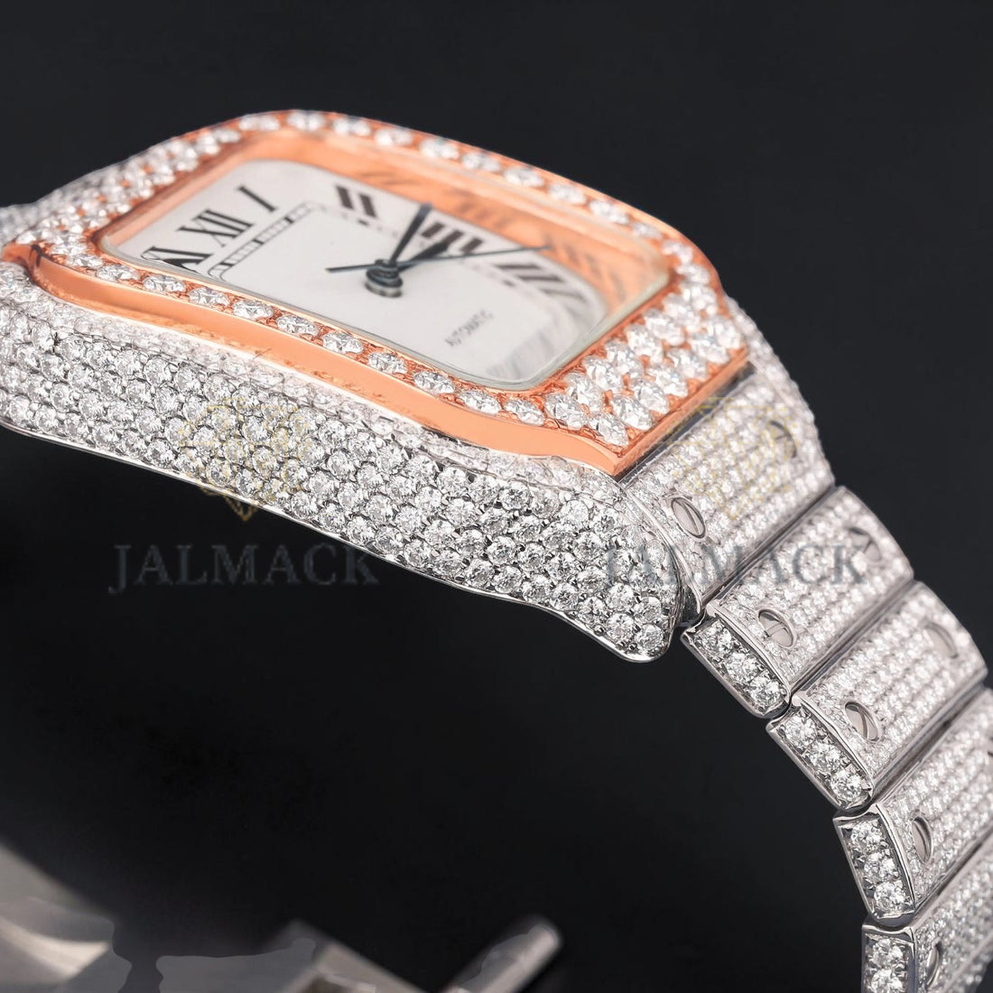 Luxury Square Rose Gold Moissanite Watch