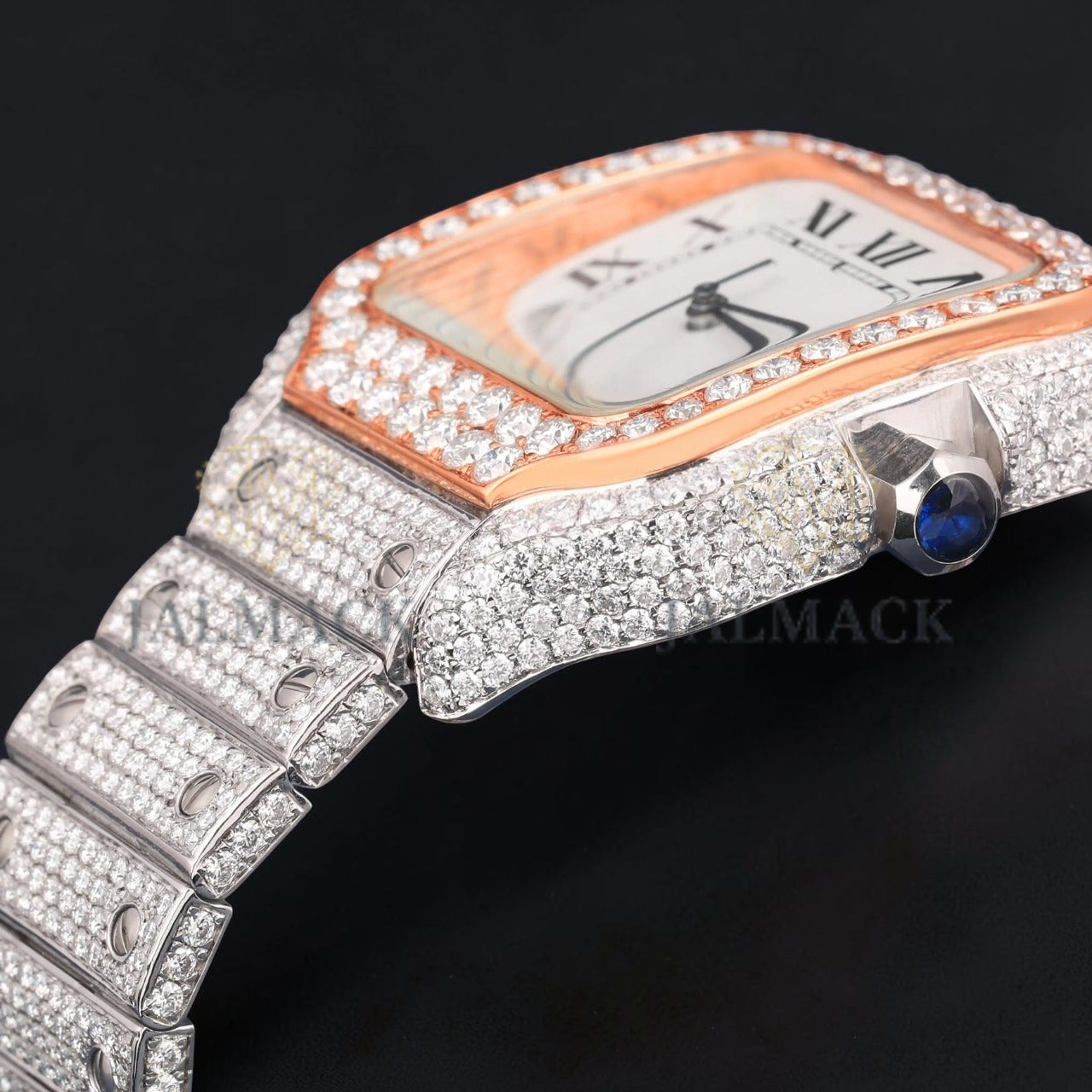 Luxury Square Rose Gold Moissanite Watch