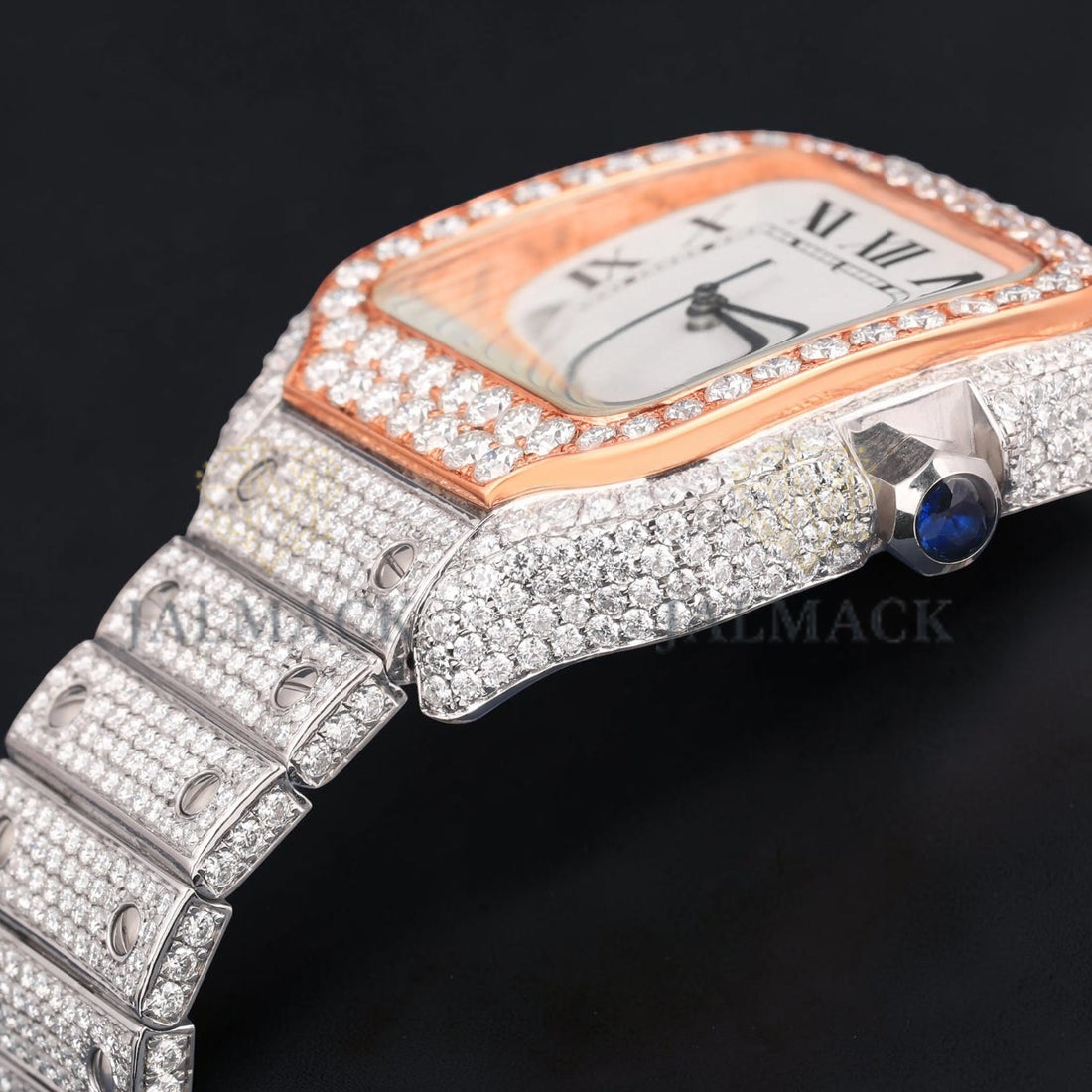 Luxury Square Rose Gold Moissanite Watch