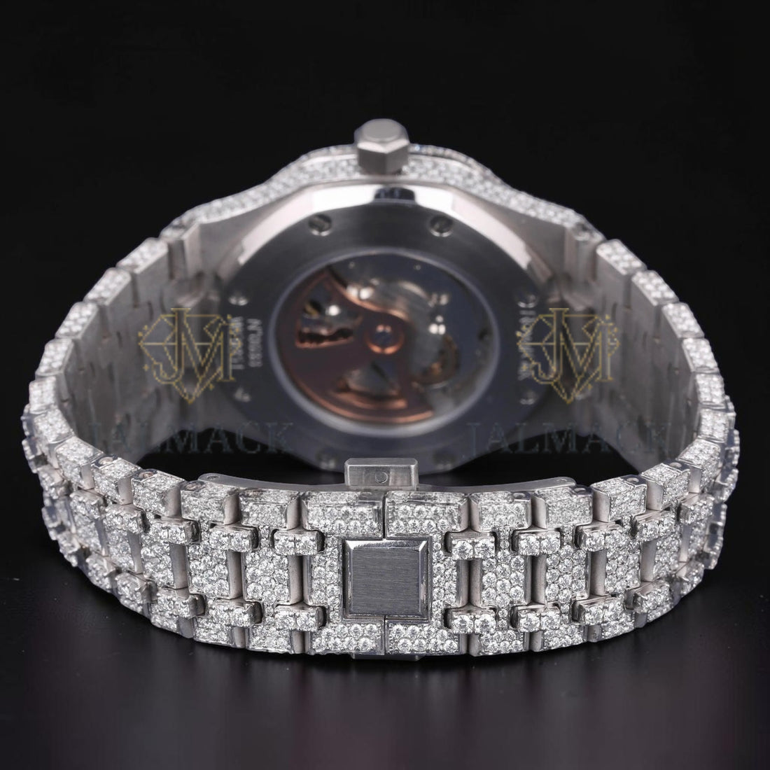 Luxury Silver Fully Iced Moissanite Watch