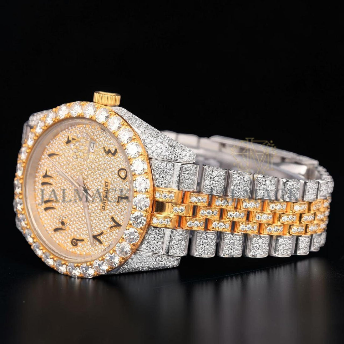 VVS1 D Color Moissanite Two Tone Diamond Automatic Watch