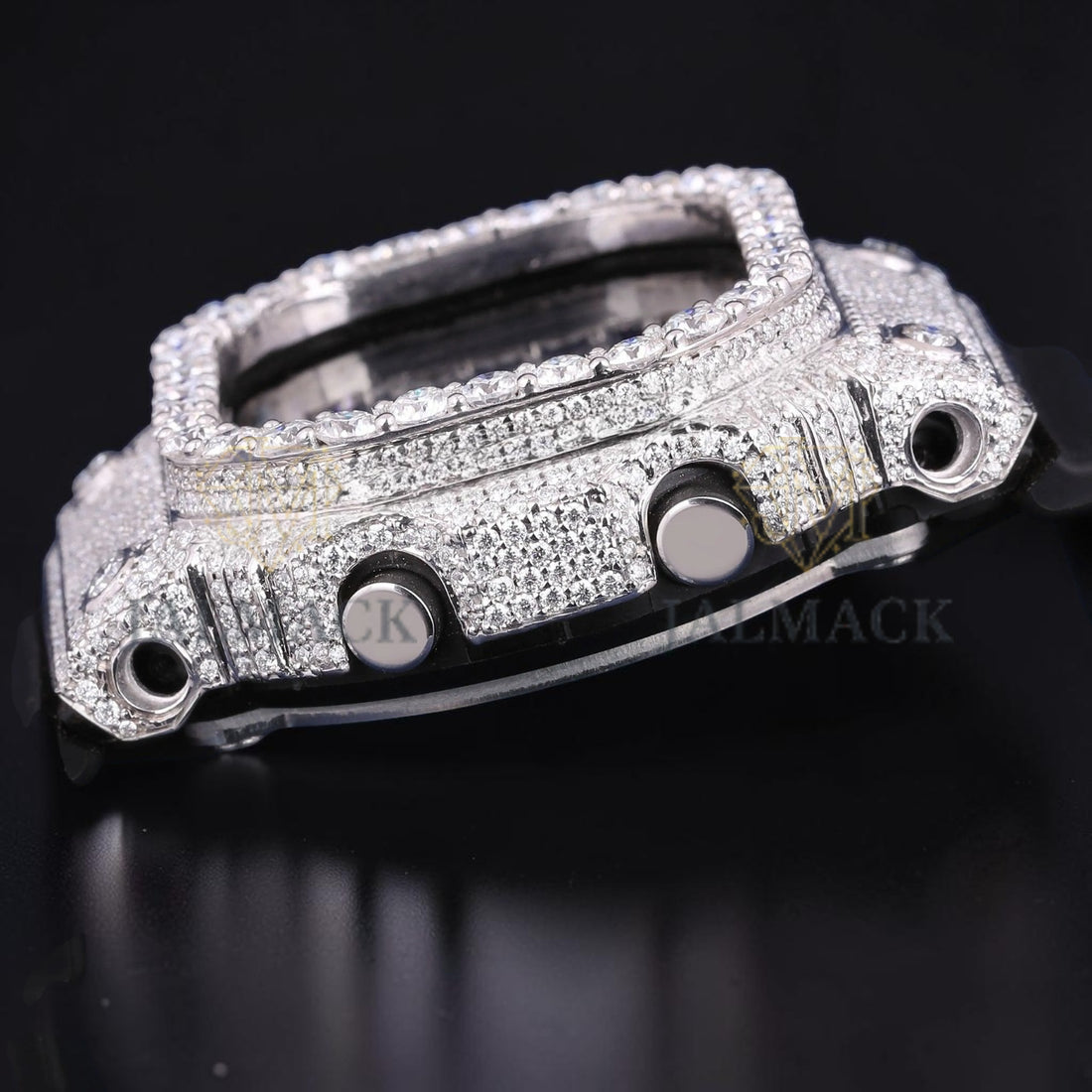 White Diamond Digital Moissanite Luxury Watch