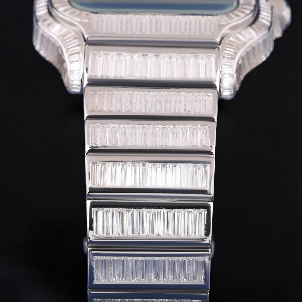 Luxury Skeleton Baguette Moissanite Automatic Watch