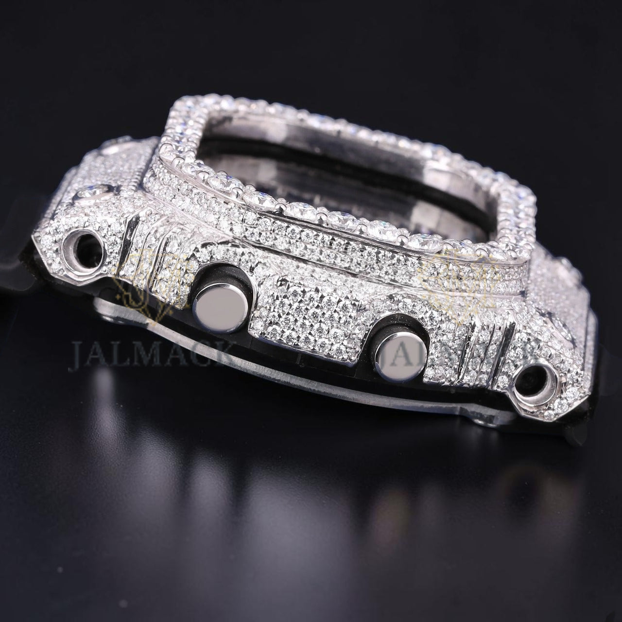 White Diamond Digital Moissanite Luxury Watch