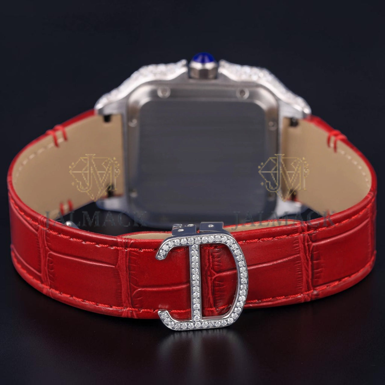 Luxury Red Dial Moissanite Watch Diamond Automatic Watch
