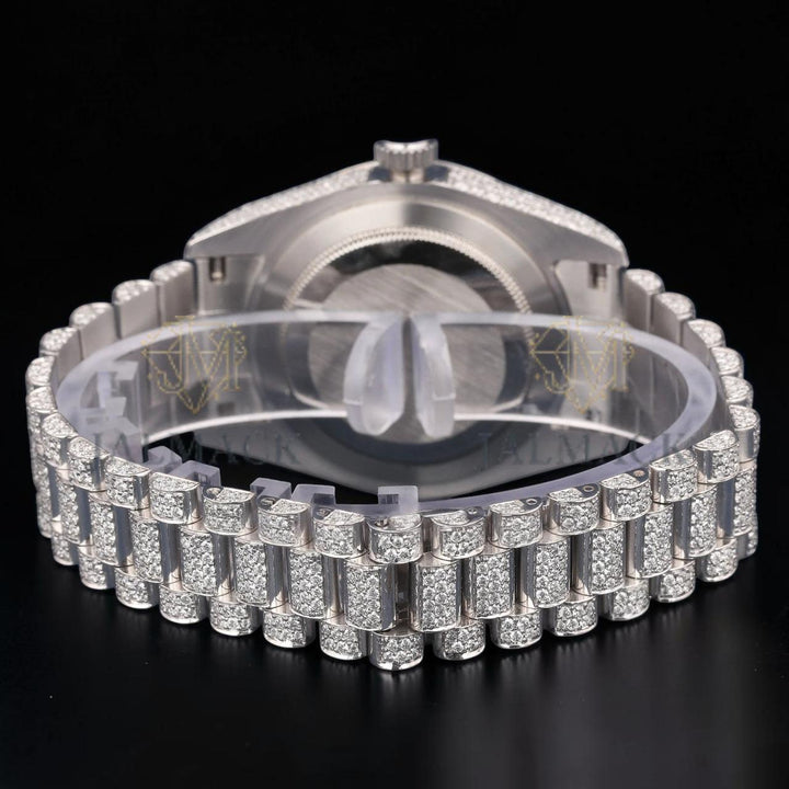 VVS1 D Color Moissanite Day Date Automatic Diamond Watch