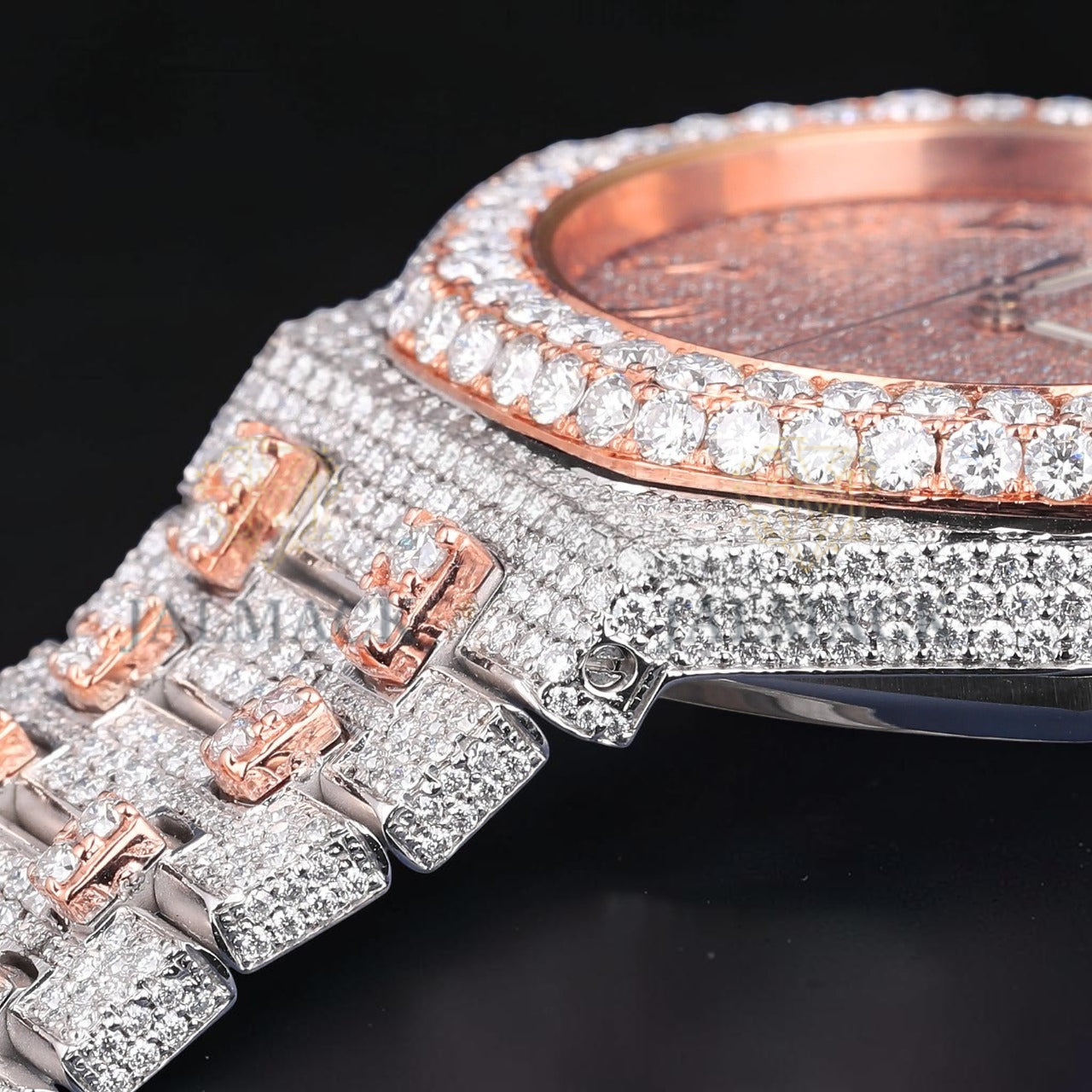 Luxury Rose Gold Arabic Moissanite Watch