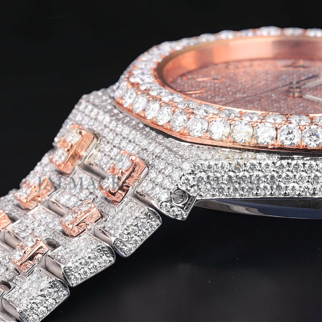 Luxury Rose Gold Arabic Moissanite Watch