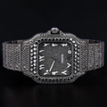 41mm Luxury Black Square Moissanite iced out watch