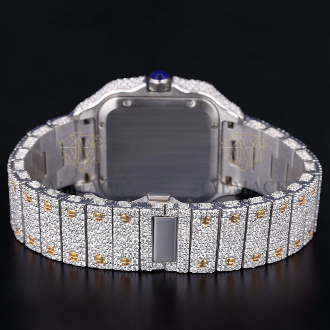 Luxury Two Tone Square Moissanite Watch