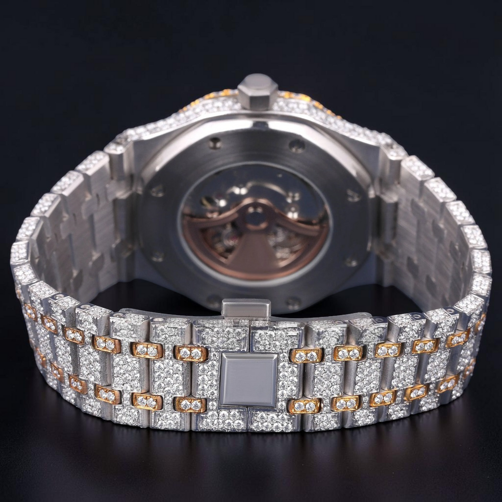41mm Luxury moissanite iced out Automatic Watch
