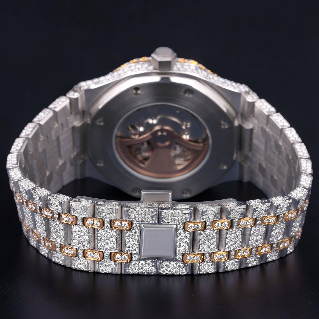 41mm Luxury moissanite iced out Automatic Watch
