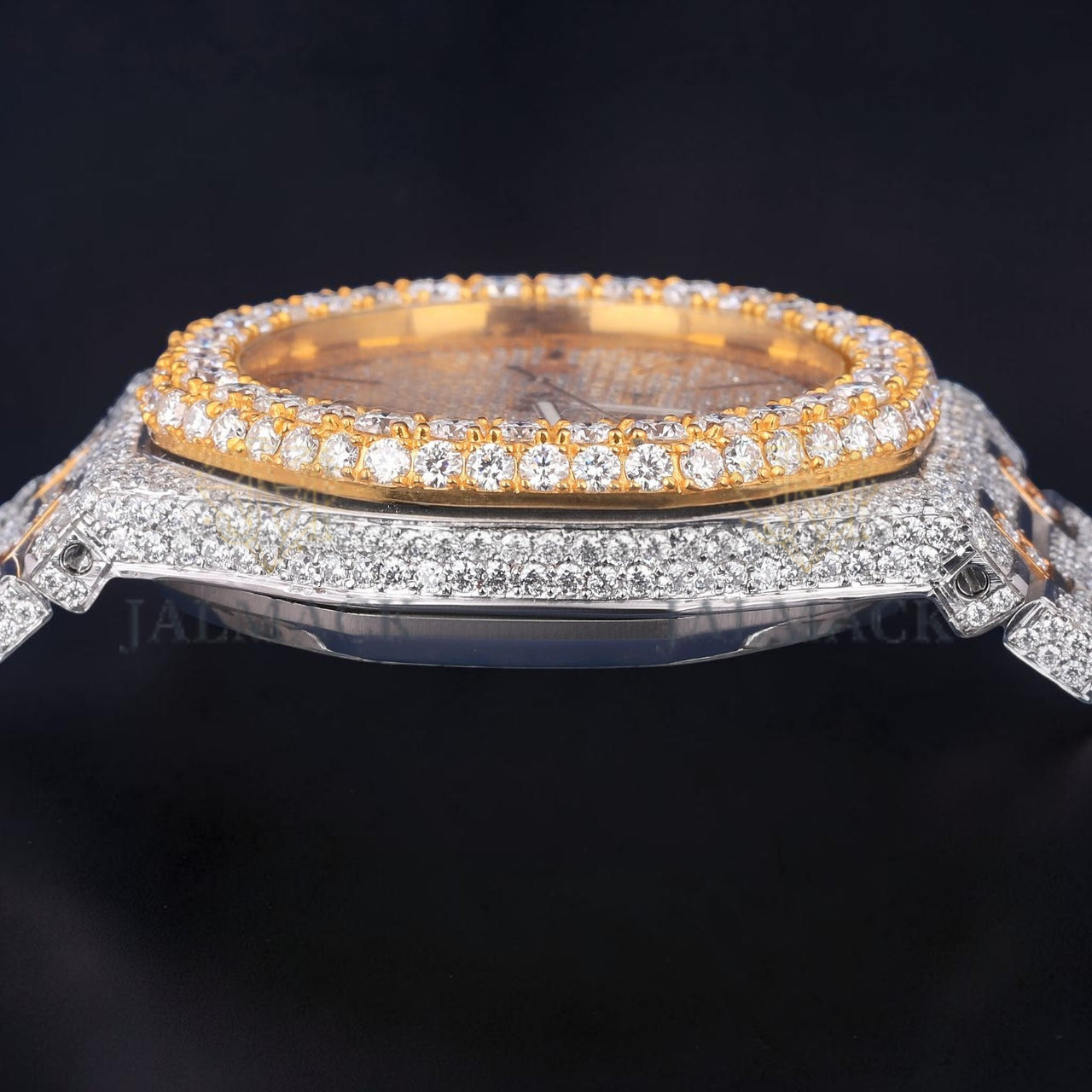 Luxury Gold Bezel Moissanite Automatic Watch
