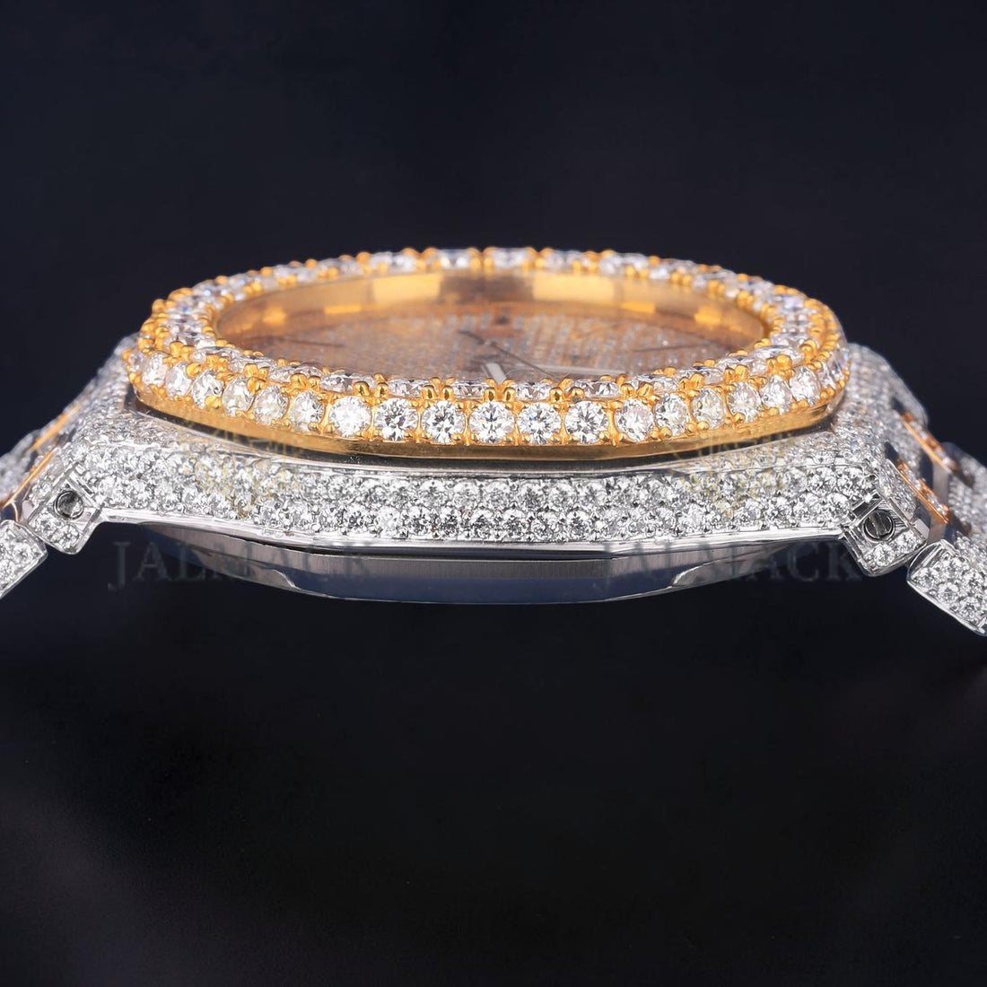 Luxury Gold Bezel Moissanite Automatic Watch