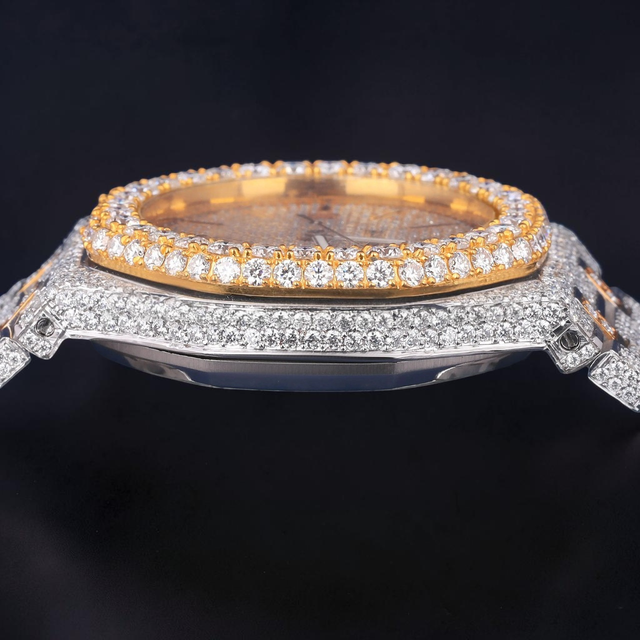 41mm Luxury moissanite iced out Automatic Watch