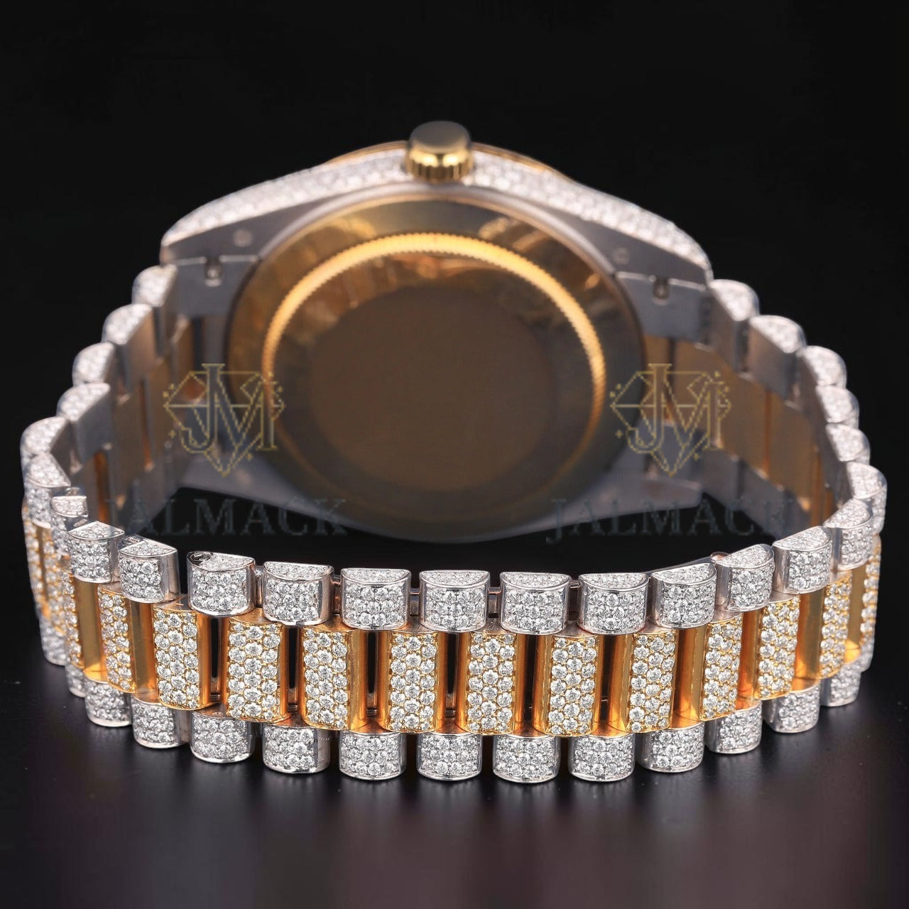 Luxury Arabic Dial Moissanite Day Date Watch