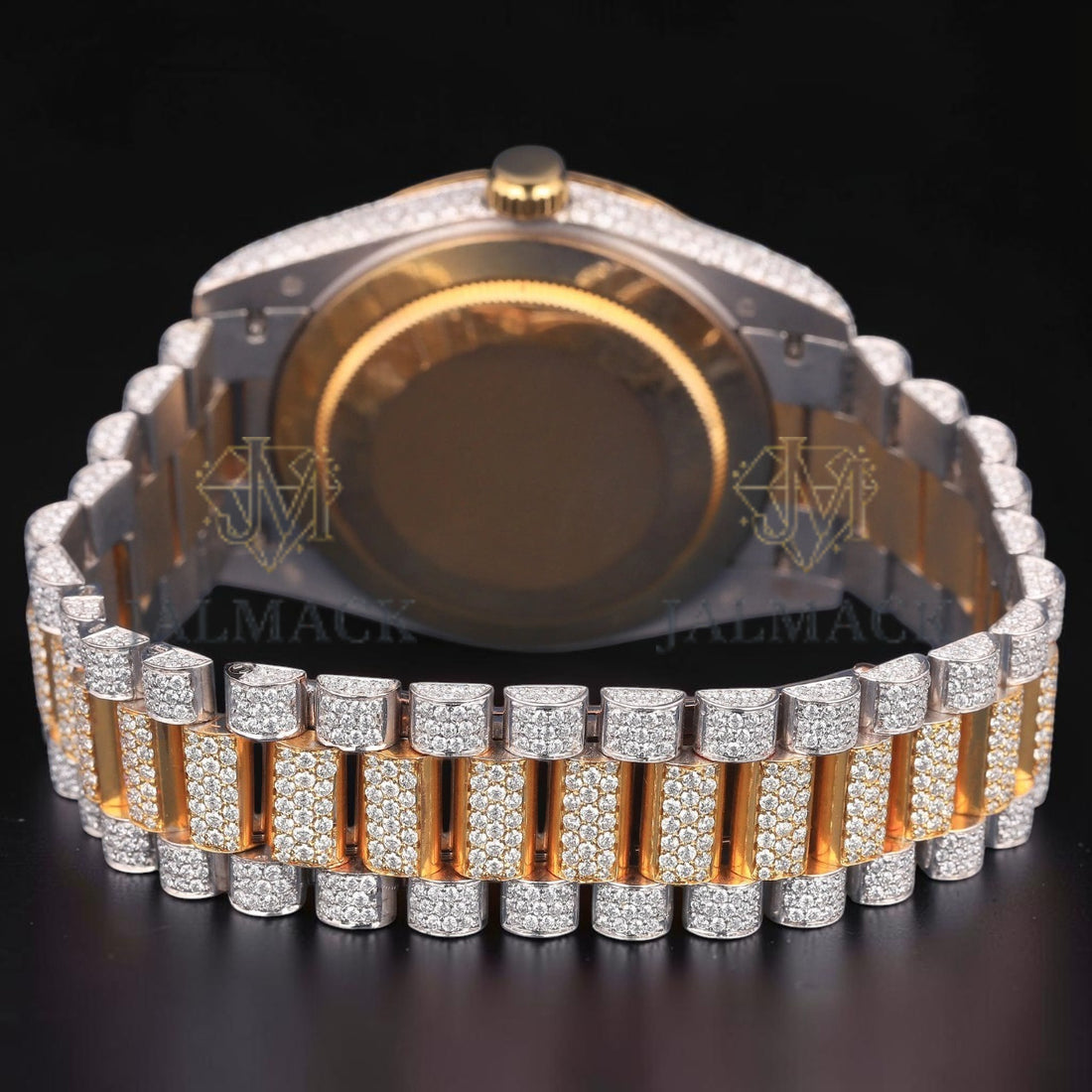Luxury Arabic Dial Moissanite Day Date Watch