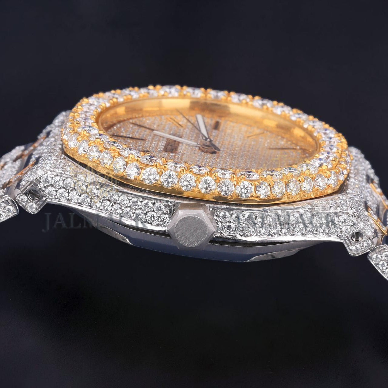 Luxury Gold Bezel Moissanite Automatic Watch