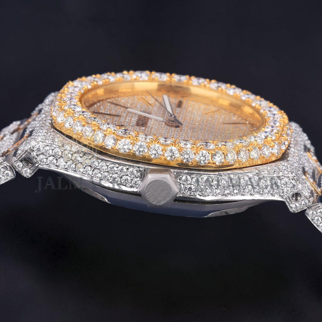 Luxury Gold Bezel Moissanite Automatic Watch