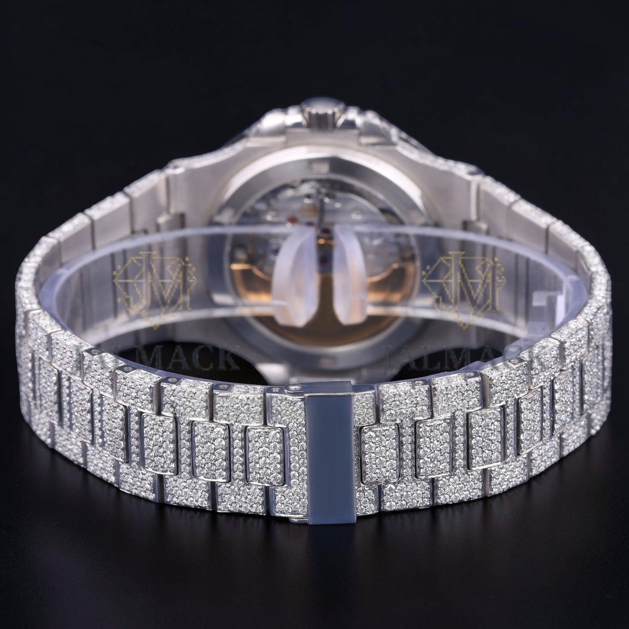 Luxury Silver Moissanite Chronograph Watch VVS1 D Color