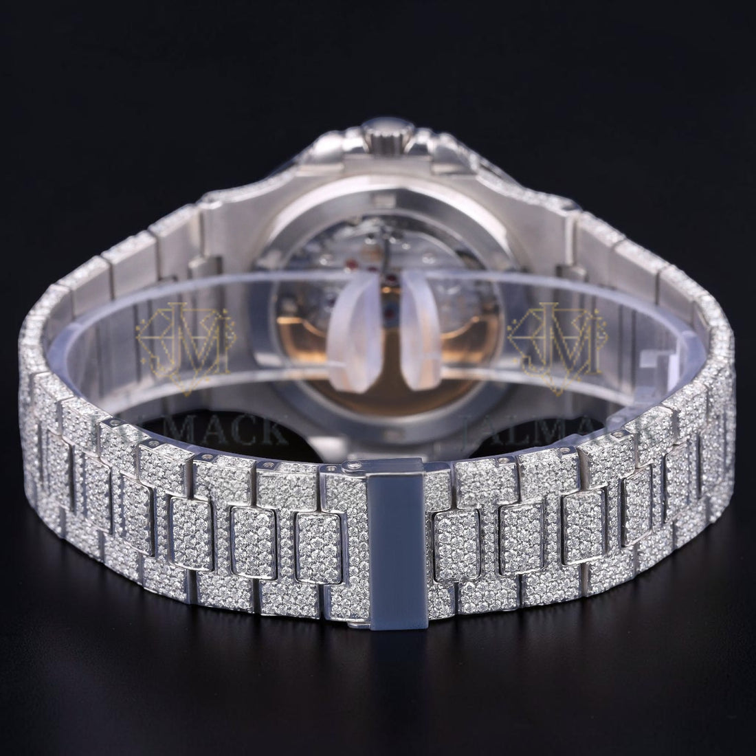 Luxury Silver Moissanite Chronograph Watch VVS1 D Color