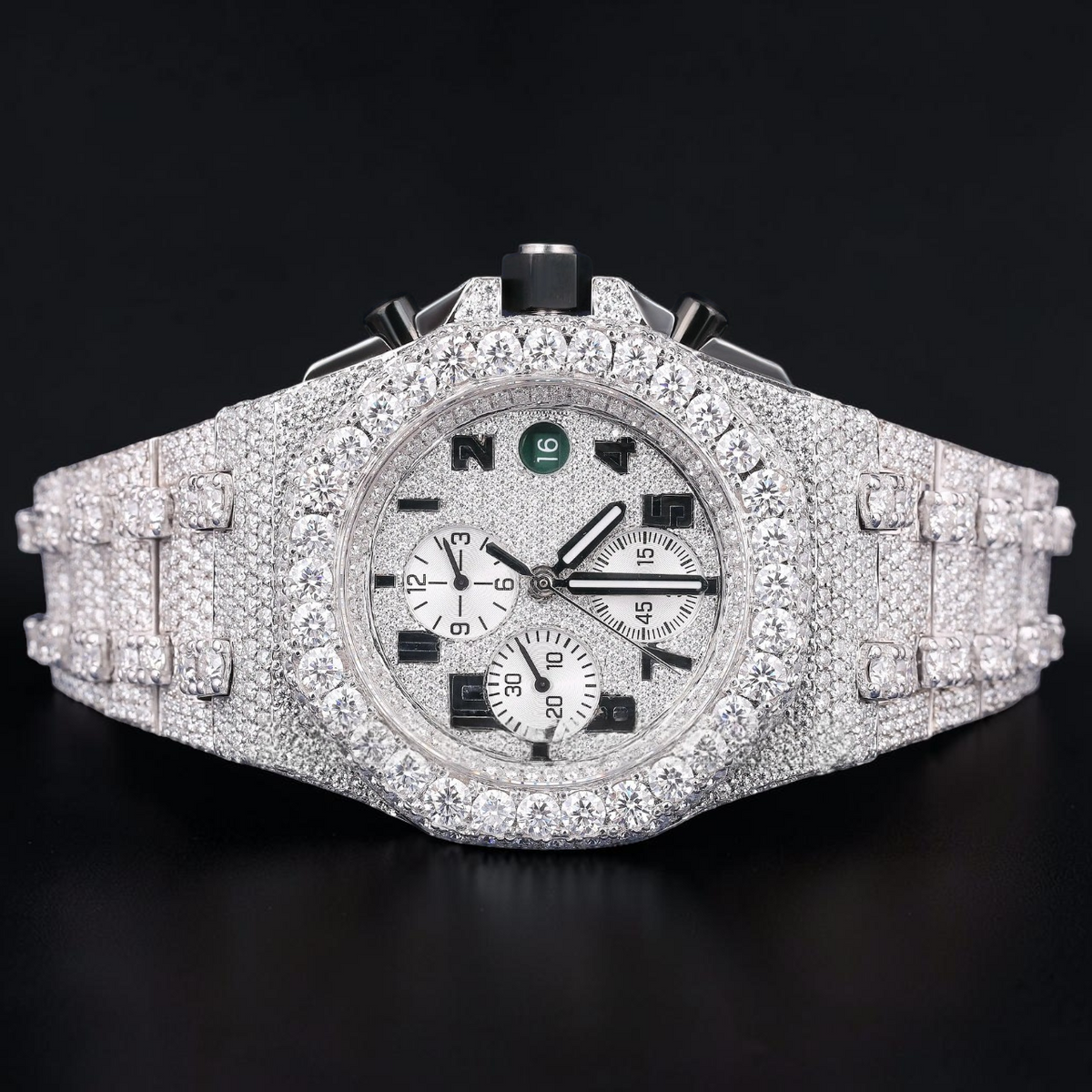 VVS1 D Color Moissanite Diamond Chronograph Automatic Watch