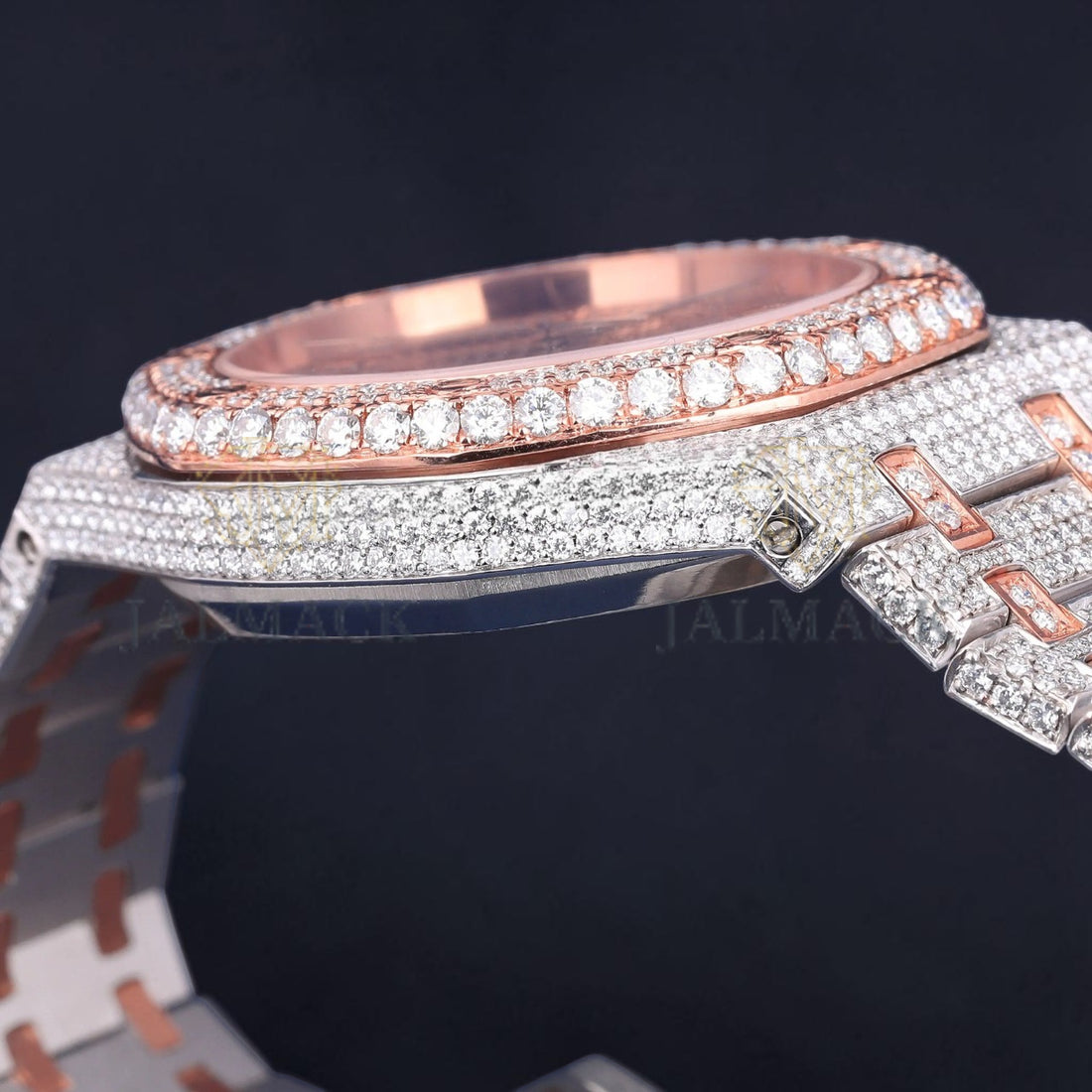 Luxury Rose Gold Moissanite Automatic Watch VVS1