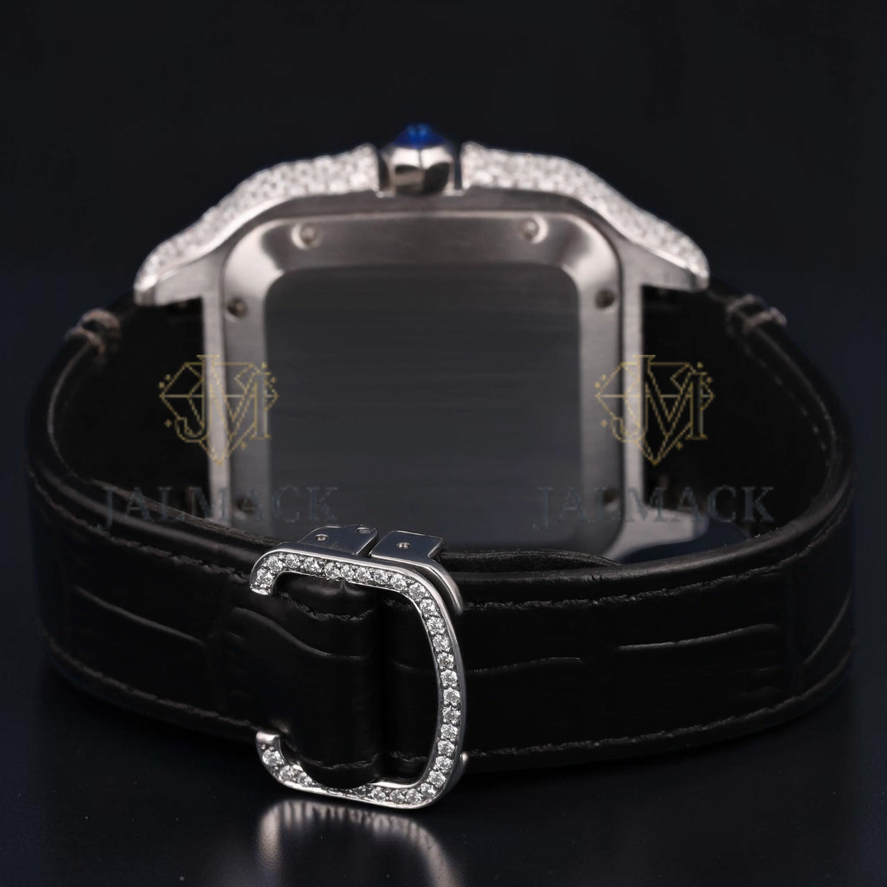 White Roman Rose Gold Moissanite Diamond Watch